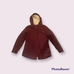 Only burgundy jacket